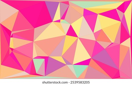 Vibrant Polygon Background Collection: Abstract Geometric Low Poly Art in Multicolor Palettes – Modern, Colorful, and Seamless Designs for Digital Art, Creative Projects, and Backgrounds