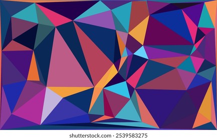 Lebendige Polygon-Hintergrundkollektion: Abstrakte geometrische Low-Poly-Kunst in mehrfarbigen Paletten - Moderne, farbenfrohe und nahtlose Designs für digitale Kunst, kreative Projekte und Hintergründe