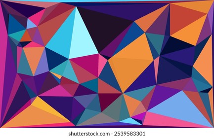 Colección vibrante del fondo del polígono: arte Abstractas geométrico bajo del poli en paletas multicolores – Diseños modernos, coloridos y sin fisuras para el arte digital, los proyectos creativos, y los fondos
