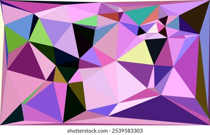 Coleção de Fundo de Polígono Vibrante: Arte de Poli Inferior Geométrica Abstrata em Paletas Multicoloridas - Design Moderno, Colorido e Sem Costura para Arte Digital, Projetos Criativos e Fundos