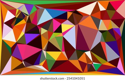 Colección vibrante del fondo del polígono: arte Abstractas geométrico bajo del poli en paletas multicolores – Diseños modernos, coloridos y sin fisuras para el arte digital, los proyectos creativos, y los fondos