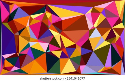 Vibrant Polygon Background Collection: Abstract Geometric Low Poly Art in Multicolor Palettes – Modern, Colorful, and Seamless Designs for Digital Art, Creative Projects, and Backgrounds
