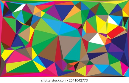 Vibrant Polygon Background Collection: Abstract Geometric Low Poly Art in Multicolor Palettes – Modern, Colorful, and Seamless Designs for Digital Art, Creative Projects, and Backgrounds
