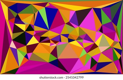 Vibrant Polygon Background Collection: Abstract Geometric Low Poly Art in Multicolor Palettes – Modern, Colorful, and Seamless Designs for Digital Art, Creative Projects, and Backgrounds