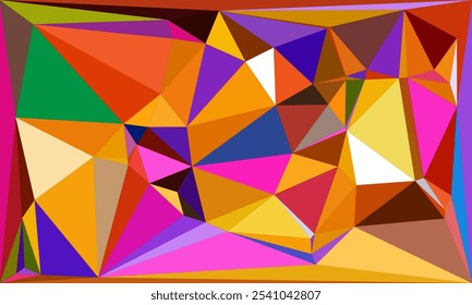 Colección vibrante del fondo del polígono: arte Abstractas geométrico bajo del poli en paletas multicolores – Diseños modernos, coloridos y sin fisuras para el arte digital, los proyectos creativos, y los fondos