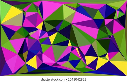 Colección vibrante del fondo del polígono: arte Abstractas geométrico bajo del poli en paletas multicolores – Diseños modernos, coloridos y sin fisuras para el arte digital, los proyectos creativos, y los fondos