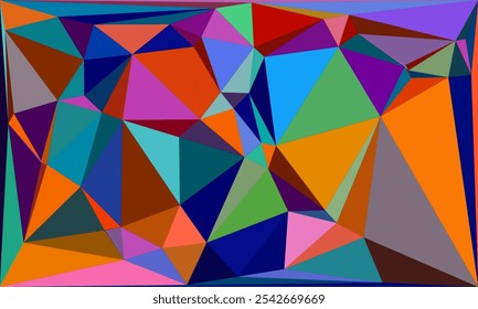 Vibrant Polygon Background Collection: Abstract Geometric Low Poly Art in Multicolor Palettes – Modern, Colorful, and Seamless Designs for Digital Art, Creative Projects, and Backgrounds