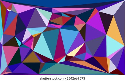 Colección vibrante del fondo del polígono: arte Abstractas geométrico bajo del poli en paletas multicolores – Diseños modernos, coloridos y sin fisuras para el arte digital, los proyectos creativos, y los fondos