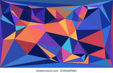 Coleção de Fundo de Polígono Vibrante: Arte de Poli Inferior Geométrica Abstrata em Paletas Multicoloridas - Design Moderno, Colorido e Sem Costura para Arte Digital, Projetos Criativos e Fundos