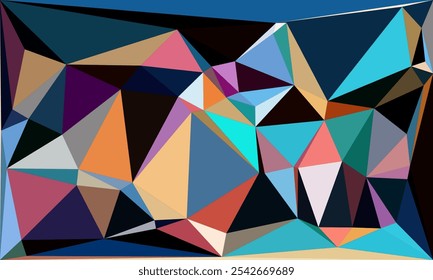 Vibrant Polygon Background Collection: Abstract Geometric Low Poly Art in Multicolor Palettes – Modern, Colorful, and Seamless Designs for Digital Art, Creative Projects, and Backgrounds