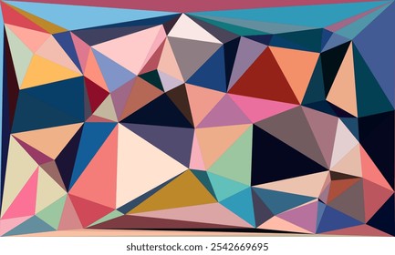 Colección vibrante del fondo del polígono: arte Abstractas geométrico bajo del poli en paletas multicolores – Diseños modernos, coloridos y sin fisuras para el arte digital, los proyectos creativos, y los fondos