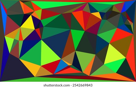 Lebendige Polygon-Hintergrundkollektion: Abstrakte geometrische Low-Poly-Kunst in mehrfarbigen Paletten - Moderne, farbenfrohe und nahtlose Designs für digitale Kunst, kreative Projekte und Hintergründe