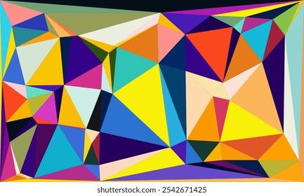Vibrant Polygon Background Collection: Abstract Geometric Low Poly Art in Multicolor Palettes – Modern, Colorful, and Seamless Designs for Digital Art, Creative Projects, and Backgrounds