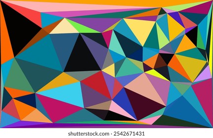 Vibrant Polygon Background Collection: Abstract Geometric Low Poly Art in Multicolor Palettes – Modern, Colorful, and Seamless Designs for Digital Art, Creative Projects, and Backgrounds