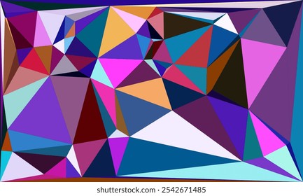 Lebendige Polygon-Hintergrundkollektion: Abstrakte geometrische Low-Poly-Kunst in mehrfarbigen Paletten - Moderne, farbenfrohe und nahtlose Designs für digitale Kunst, kreative Projekte und Hintergründe