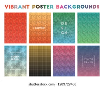 Vibrant Poster Backgrounds. Admirable geometric patterns. Captivating vector illustration.