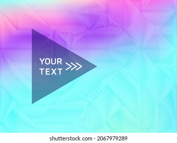 Vibrant poster glitch holographic vector layout design. Club party placard abstract backdrop. Radiant glitch hologram gradient background for poster.
