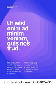 Vibrant poster promote modern changes with violet graphics. Simple corporate layout template for events, companies or any business related. 