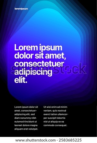 Vibrant poster promote modern changes with blue graphics. Simple corporate layout template for events, companies or any business related. 