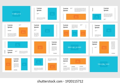 vibrant presentation and brand guide layout design template