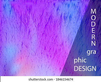 Vibrant presentation holographic gradient vector template. Abstract graphic design elements. Energetic gradient holographic background for presentation.