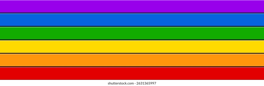 Vibrant pride flag color background banner with rainbow theme for celebration and equality, vector design
