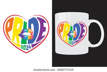 Vibrant Pride Heart T-shirt Design (Pride 2024)