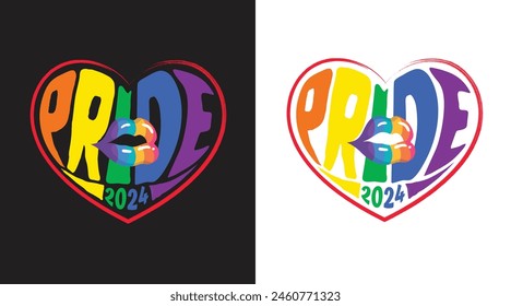Vibrant Pride Heart T-shirt Design (Pride 2024)