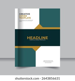 Vibrant and Professional Annual Report Cover Design Template, Editable Colorful Business Book Cover Layout Design

