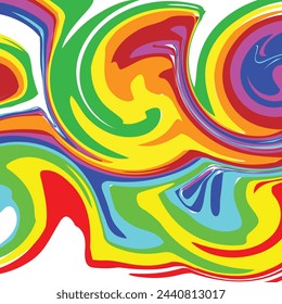 Vibrant Psychedelic Symmetry. A hypnotic abstract artwork with vivid swirls and a burst of colors, creating a dynamic and trippy visual experience.