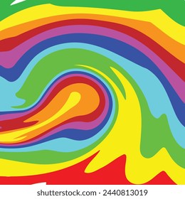 Vibrant Psychedelic Symmetry. A hypnotic abstract artwork with vivid swirls and a burst of colors, creating a dynamic and trippy visual experience.