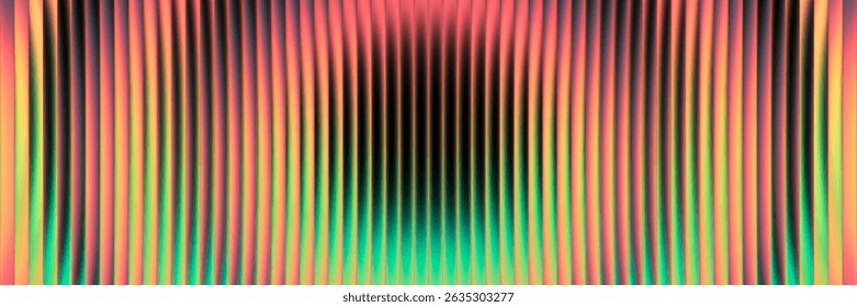Vibrant pulse of neon waves blending colors into a mesmerizing visual dance. Abstract glow waves radiate through fractal glass. Pulsating flow of light and color. Pulsing neon waves create visual flow