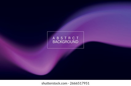 Plano de fundo abstrato roxo vibrante: Vetor de projeto de fluxo dinâmico