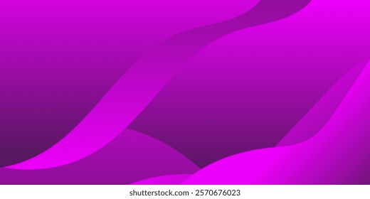 Vibrant purple Abstract Background with Flowing and Curved Shapes