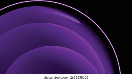 Vibrant purple abstract design with smooth curved lines on a dark background.
