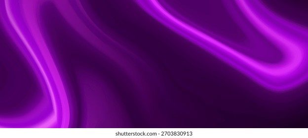 Vibrant purple abstract vector background with smooth flowing curves and glowing neon accents, creating a modern, energetic, and futuristic visual style.