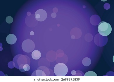 Ein lebendiger violetter Hintergrund mit durchscheinenden Bokeh-Kreisen und subtilen Farbverläufen, die eine verträumte, ätherische Atmosphäre schaffen.