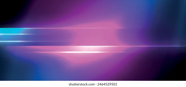 A vibrant purple and blue light illuminates a dark background, creating a striking contrast and a captivating scene