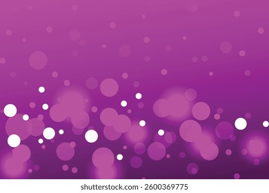 Vibrant purple bokeh background with glowing light particles, perfect for elegant and festive designs.