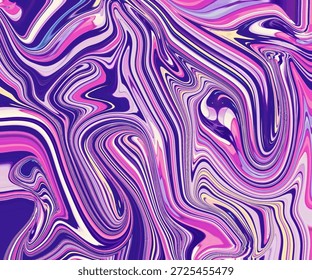 Fundo abstrato flúido roxo vibrante com ondas de mármore dinâmico, textura de redemoinho arrojado, arte digital moderna, projeto de fluxo energético.