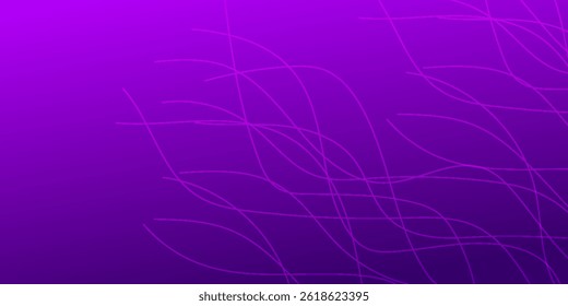 Vibrant purple gradient vector background with flowing abstract lines creating a smooth, elegant, and futuristic wave-like pattern, perfect for modern and creative designs.