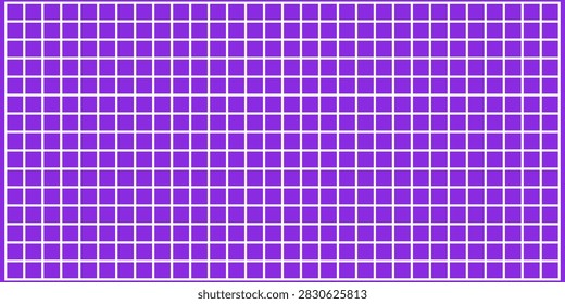Vibrant purple grid pattern featuring evenly spaced white square tiles, a seamless geometric background ideal for web design, presentations, textiles, and abstract modern art or UI overlays.