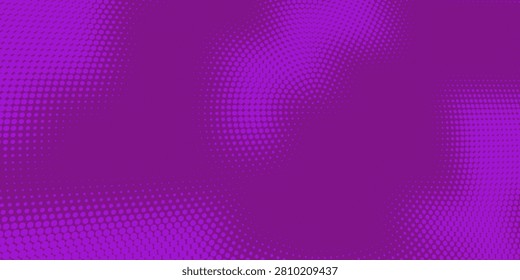 Vibrant purple halftone background featuring circular dot gradients and retro comic texture, ideal for posters, banners, web graphics, presentations, and creative design projects seeking a bold pop art look.