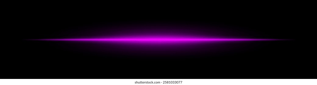 A vibrant purple light streak glows against a dark black background, creating a futuristic and high-tech abstract visual effect.