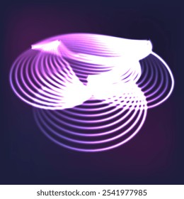 Vibrant Purple Lined Neon Vector Illustration Background.Dynamic 3D line art, suitable for contemporary backgrounds and designs.