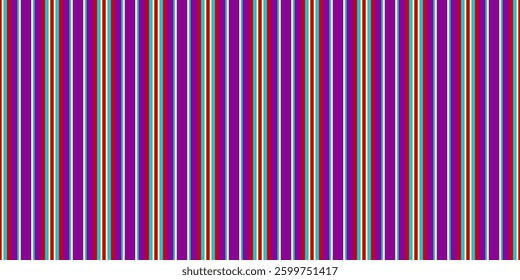 Vibrant purple and multicolored striped pattern.  Perfect for backgrounds, textiles, or website design.