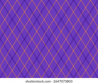 Vibrant purple and orange diagonal plaid pattern.  Perfect for backgrounds, textiles, website design, and branding.  A modern geometric design offering a sense of structure and energy.
