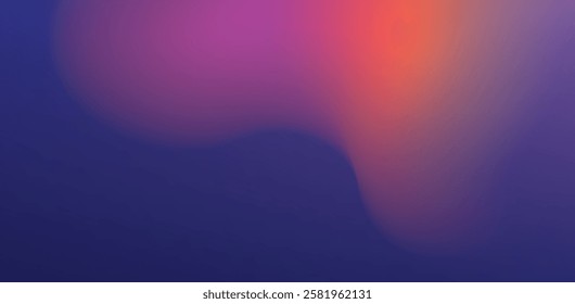 Vibrant purple and orange gradient.