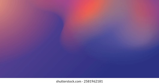 Vibrant purple and orange gradient.