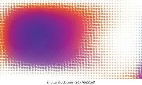 Forma ovalada degradada de color naranja y rosa vibrante mezclada con textura triangular geométrica que crea un diseño digital moderno perfecto para carteles Sitios web